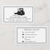 Zwart En Wit Sneeuwverwijderings- en Ontdooidingsd Visitekaartje (Voorkant / Achterkant)