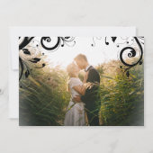 Zwart en wit sparen de Datum Achterfoto Kaart (Achterkant)