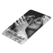 Zwart en wit sparen de foto van de Datum verticaal Magneet (Linkerzijde)