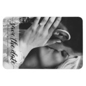 Zwart en wit sparen de foto van de Datum verticaal Magneet (Horizontaal)