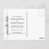 Zwart en wit sparen het Klassieke Manuscript van d Briefkaart (Achterkant)