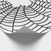 Zwart en Wit Spinnenweb Cadeaupapier (Hoek)