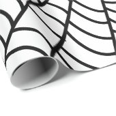Zwart en Wit Spinnenweb Cadeaupapier (Rol Hoek)