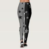 Zwart En Wit Ster Leggings (Achterkant)