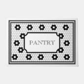 Zwart en wit  stijlvol design deurmat (Voorkant)