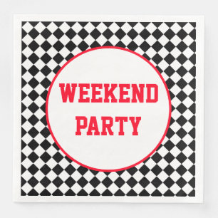 Zwart en wit stijlvol servet