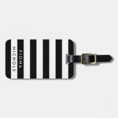 Zwart en wit strepe, speciaal Bagagelabel (Voorkant horizontaal)