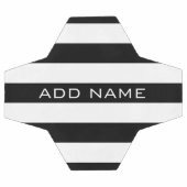 Zwart en wit Striped Patroon met naam Voetbal (Enkel)