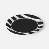 Zwart en wit strop Modern geometrisch patroon Papieren Bordje (Gekanteld)