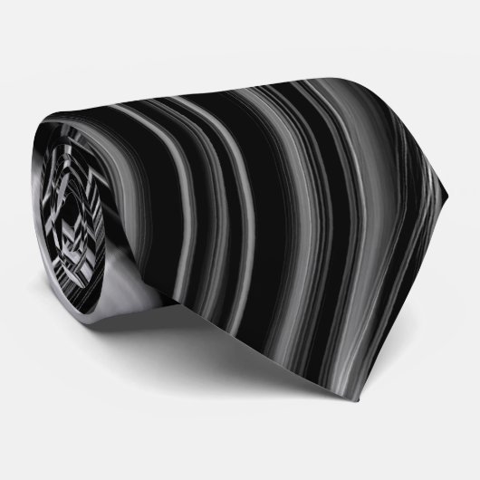 Zwart en wit stropdas (Opgerold)