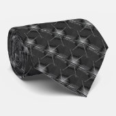 Zwart En Wit Supernova Abstract Stropdas (Opgerold)