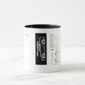 Zwart en Wit Supra Mok | Piston & Thread (Midden)