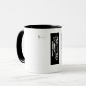 Zwart en Wit Supra Mok | Piston & Thread (Voorkant links)