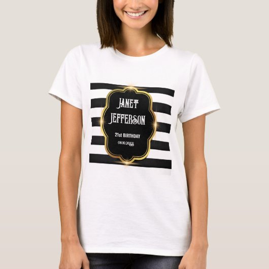 Zwart en wit t-shirt (Voorkant)