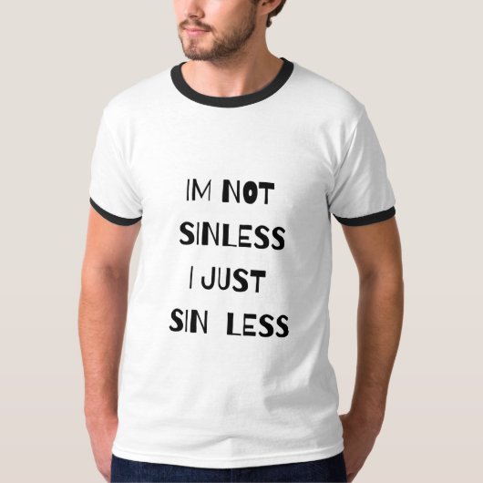 zwart en wit t-shirt (Voorkant)