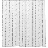 Zwart en wit tarwegras gestreept douchegordijn (Voorkant)