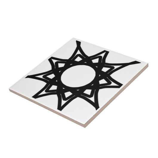 Zwart en wit tegeltje (Zijkant)