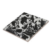 Zwart en wit tegeltje (Zijkant)