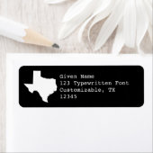 Zwart en Wit Texas Etiket (Insitu)