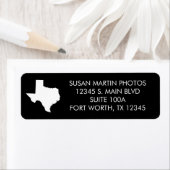 Zwart en wit Texas modern minimalistisch Etiket (Insitu)