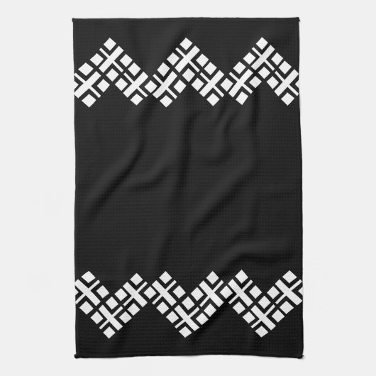 Zwart en wit theedoek (Verticaal)