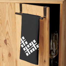 Zwart en wit theedoek