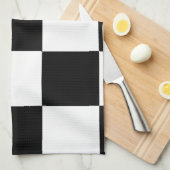 Zwart en wit theedoek (Quarter Fold)