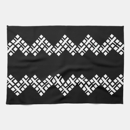 Zwart en wit theedoek (Horizontaal)