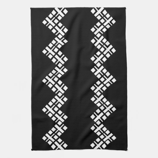 Zwart en wit theedoek (Verticaal)