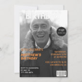 Zwart en wit Tijdschrift Redactioneel 71ste verjaa Kaart (Voorkant)