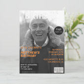 Zwart en wit Tijdschrift Redactioneel 71ste verjaa Kaart (Staand voorkant)