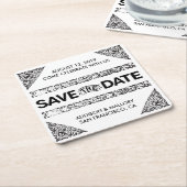 Zwart en wit toegevoegd sparen de Onderzetters van (Schuin)