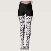 Zwart en wit toetsenbord Stijldecor voor Motif-sti Leggings (Voorkant)