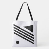 Zwart en wit tote bag (Achterkant)