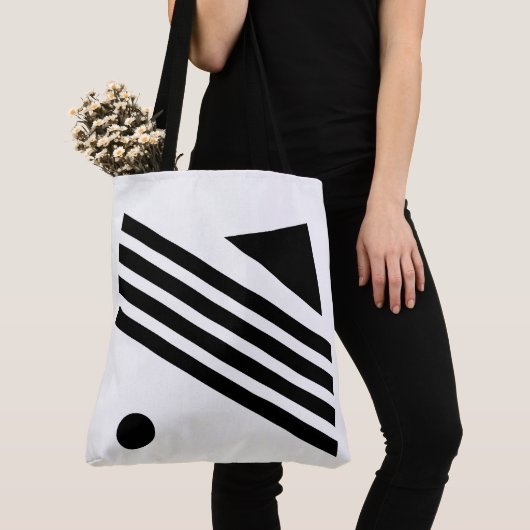 Zwart en wit tote bag (Dichtbij)