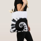 Zwart en wit tote bag (Dichtbij)