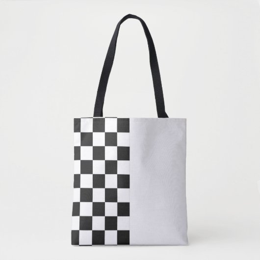 Zwart en wit tote bag (Voorkant)