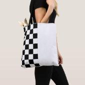 Zwart en wit tote bag (Dichtbij)