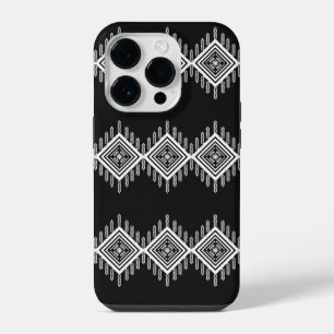 Zwart en wit tribale kunst iPhone 14 plus hoesje