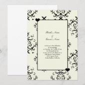 Zwart en wit trouwuitnodigingen kaart (Voorkant / Achterkant)