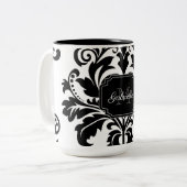  zwart en wit tweekleurige koffiemok (Voorkant links)