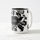  zwart en wit tweekleurige koffiemok (Voorkant rechts)