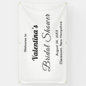 Zwart en Wit Typografie Bruidsdouche Banner (Verticaal)