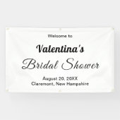 Zwart en Wit Typografie Bruidsdouche Banner (Horizontaal)