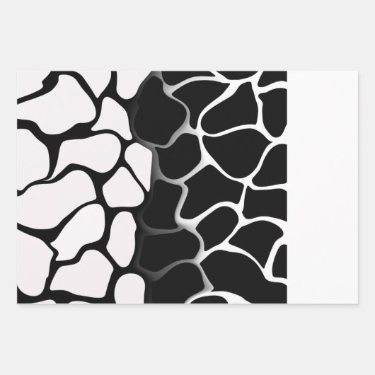 Zwart en wit verlooppapier inpakpapier vel (Voorkant 3)