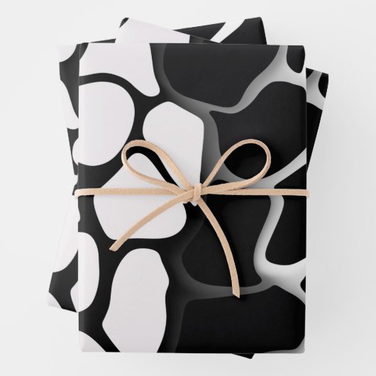 Zwart en wit verlooppapier inpakpapier vel (In situ)