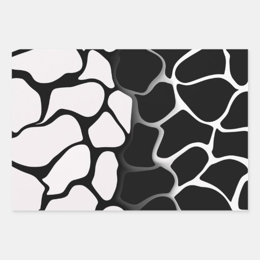 Zwart en wit verlooppapier inpakpapier vel (Voorkant)