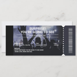 Zwart en Wit Verrassingsconcert Ticket Cadeau Kaart