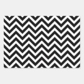 Zwart en Wit Verschillende Maten Chevron Inpakpapier Vel (Voorkant 2)