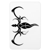 Zwart en wit versierde stamolifant-mandala magneet (Verticaal)